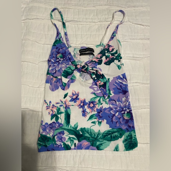 Urban Outfitters Tiffy Tie-Front Floral Tank Top - Picture 4 of 10